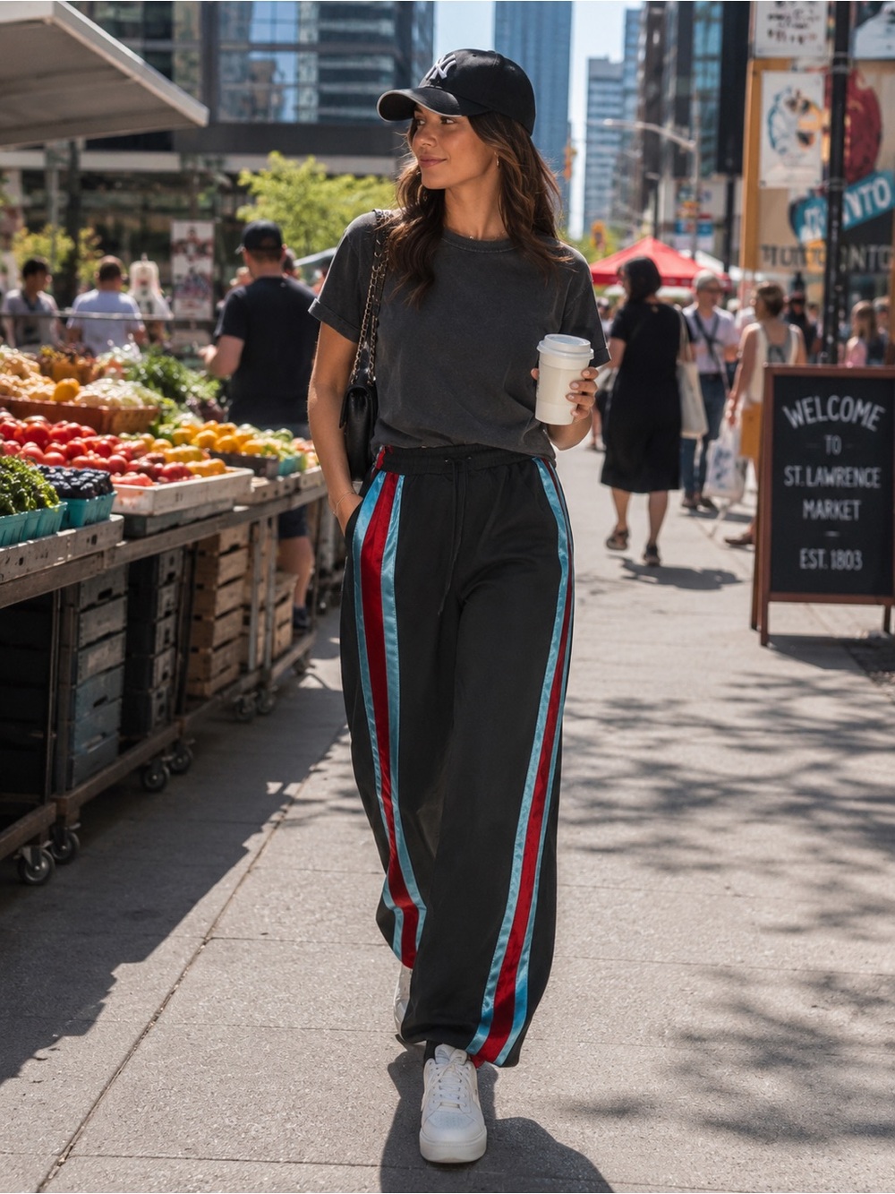 Gucci Wide-Leg Track Pants with Side Stripes